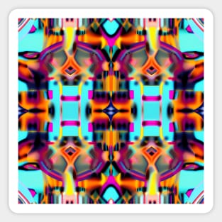 Funky Kaleidoscope Design Sticker